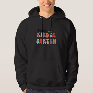 Hello Kindergarten Groovy Back To School Teacher Hoodie
