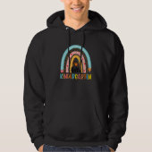 Hello Kindergarten Leopard Rainbow Back To School  Hoodie (Voorkant)