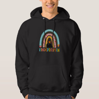 Hello Kindergarten Leopard Rainbow Back To School  Hoodie