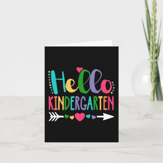 Hello Kindergarten Leopard Tie Dye Pencil Kaart (Voorkant)