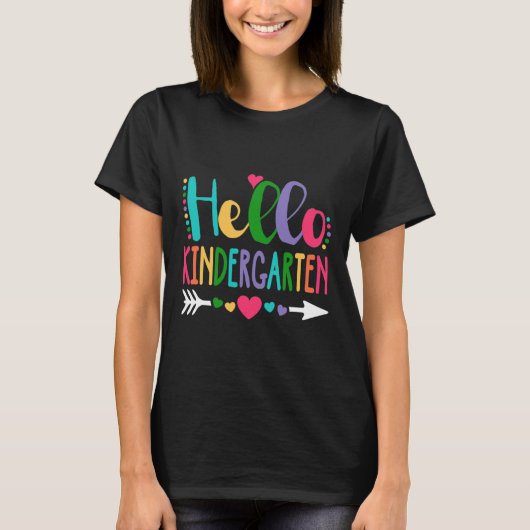 Hello Kindergarten Leopard Tie Dye Pencil T-shirt (Voorkant)