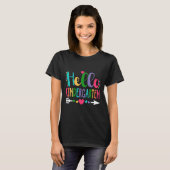 Hello Kindergarten Leopard Tie Dye Pencil T-shirt (Voorkant volledig)