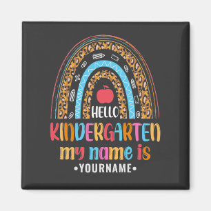 Hello Kindergarten Rainbow First Day of School Magneet