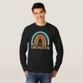 Hello Kindergarten Rainbow Teacher Student Back To T-shirt (Voorkant volledig)