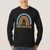 Hello Kindergarten Rainbow Teacher Student Back To T-shirt (Voorkant)