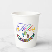Hello Kindergarten Teacher Mug,Back to School gift Papieren Bekers (Voorkant)