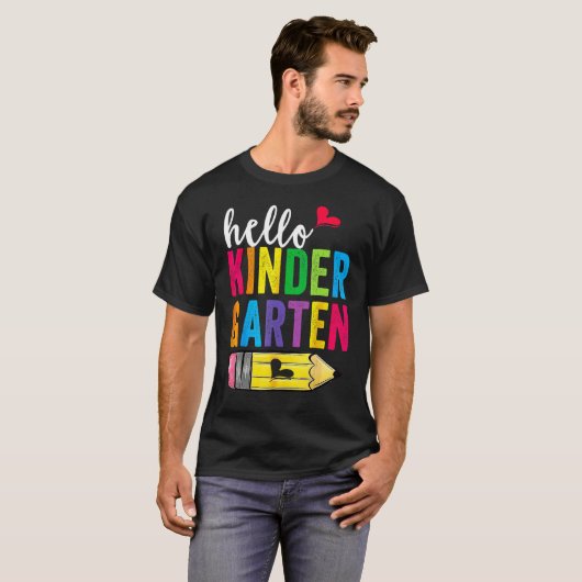 Hello Kindergarten Team Back To School Teachers St T-shirt (Voorkant volledig)