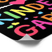 Hello Kindergarten Team Kinder Byck To School Teac Poster (Hoek)