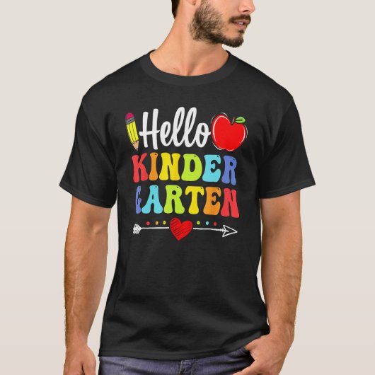 Hello Kindergarten Team Kindergarten Back To Schoo T-shirt (Voorkant)