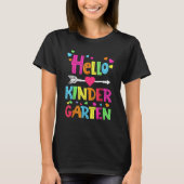 Hello Kindergarten Team Squad Back To School Teach T-shirt (Voorkant)