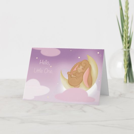 Hello Little One - Baby Birth Greeting Card Bedankkaart (Voorkant)