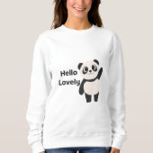 Hello Lovely – Cute Panda T-Shirt Design | Kawaii (Voorkant)