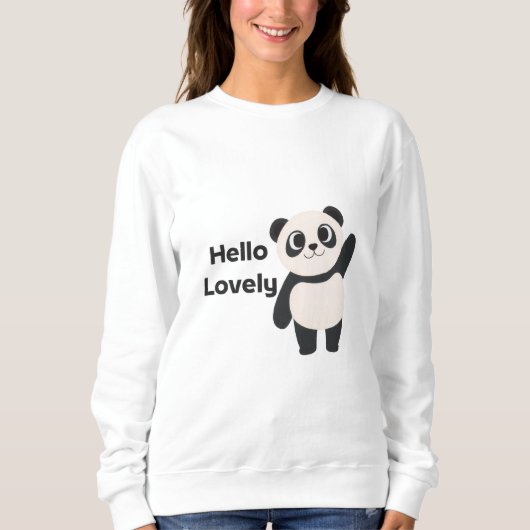 Hello Lovely – Cute Panda T-Shirt Design | Kawaii  (Voorkant)