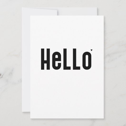 Hello - minimalistic typography card kaart (Voorkant)