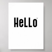 Hello - minimalistic typography poster (Voorkant)
