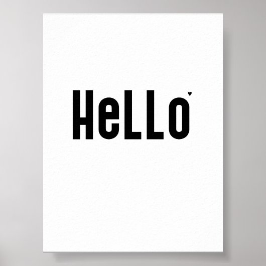 Hello - minimalistic typography poster (Voorkant)
