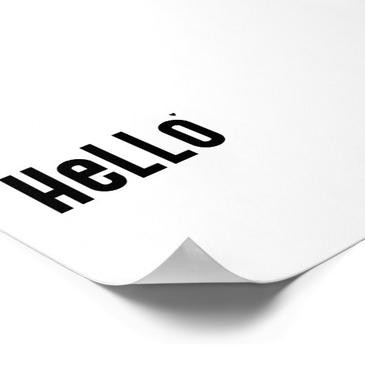 Hello - minimalistic typography poster (Hoek)