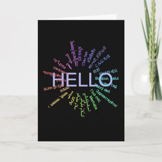 Hello (Multi Language) Greeting Cards Kaart (Voorkant)