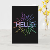 Hello (Multi Language) Greeting Cards Kaart (Gele Bloem)
