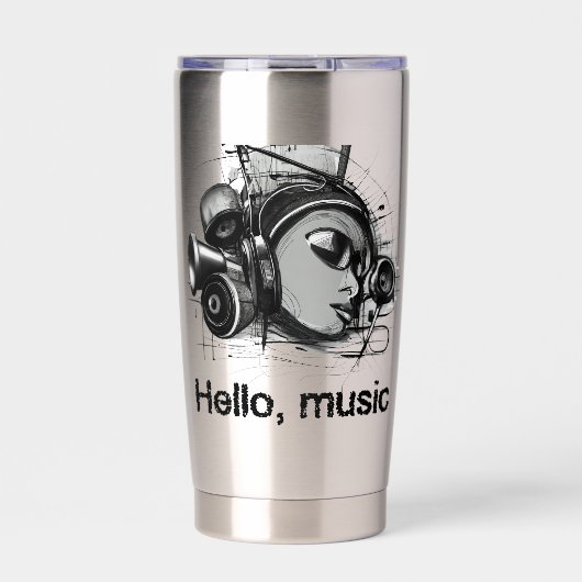 hello music geïsoleerde drinkbeker (Voorkant)