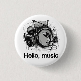 hello music ronde button 3,2 cm
