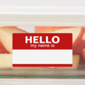 Hello my name is - red black blue - Employee Labels (Aangebracht)
