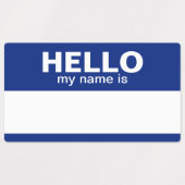 Hello my name is - red black blue - Employee Labels (Design 2)