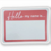 Hello My Name Is Sticker (Voorkant)