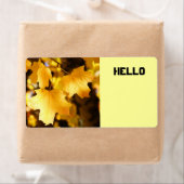 HELLO Naamlabelstickers aangepaste Herfstbladeren  Etiket (Insitu)