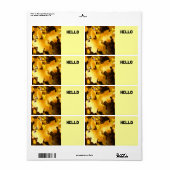 HELLO Naamlabelstickers aangepaste Herfstbladeren  Etiket (Full Sheet)