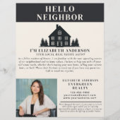 Hello Neighbor Rustic Real Estate Agent Photo Flyer (Voorkant)