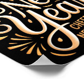 Hello New Year Cheers To New Beginnings Celebratio Poster (Hoek)