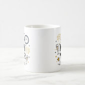 Hello New Year Cute Hand-Drawn Fireworks Mug Koffiemok (Center)