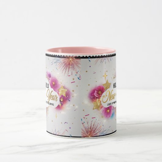Hello New Year Glam Cinematic Floral Combo Mug Mok (Midden)