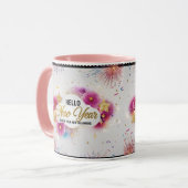 Hello New Year Glam Cinematic Floral Combo Mug Mok (Voorkant links)