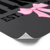 Hello Nine Est 2017 Coquette Bow 9th Birthday Girl Poster (Hoek)