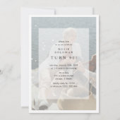 Hello NINETY' Modern Photo Collage 90th Birthday Kaart (Achterkant)