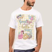 Hello Pool Party Gele Caro T-Shirt  (Voorkant)