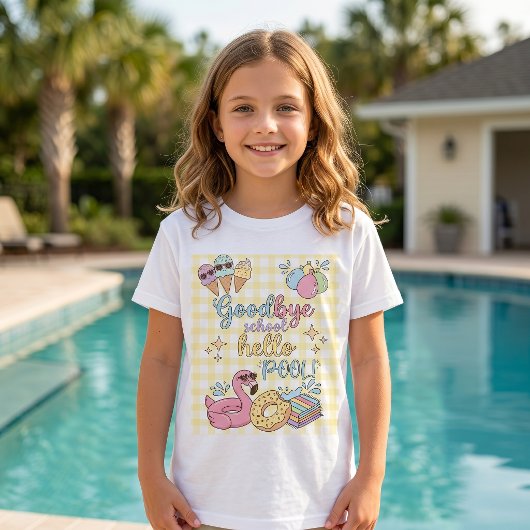 Hello Pool Party Gele Caro T-Shirt