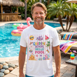 Hello Pool Party Strepen T-Shirt 