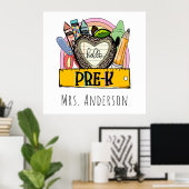 Hello Pre-K Back To School Poster (Thuiskantoor)