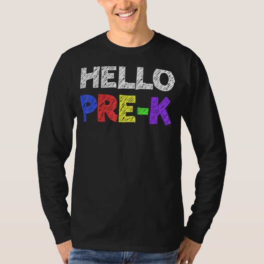 Hello Pre K Back To School T-shirt (Voorkant)