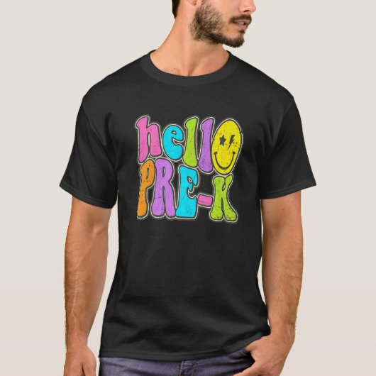Hello Pre K  Back To School Teacher Student Boy Gi T-shirt (Voorkant)