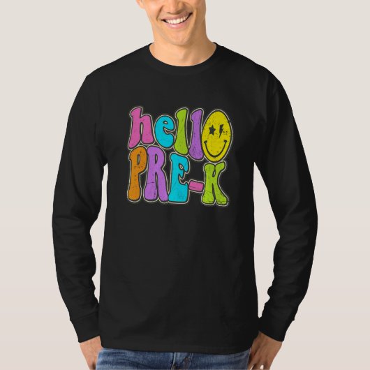 Hello Pre K  Back To School Teacher Student Boy Gi T-shirt (Voorkant)