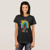 Hello Pre K Boho Rainbow Teacher Kids Back To Scho T-shirt (Voorkant volledig)