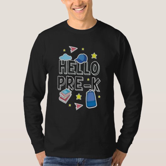 Hello Pre K Kids Cute Pre Kindergarten Pk T-shirt (Voorkant)