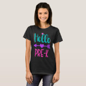 Hello Pre K Teacher Student Teacher Little Girl T-shirt (Voorkant volledig)