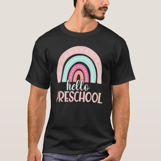 Hello Preschool Back To School Preschooler Teacher T-shirt (Voorkant)