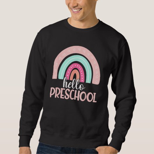 Hello Preschool Back To School Preschooler Teacher Trui (Voorkant)