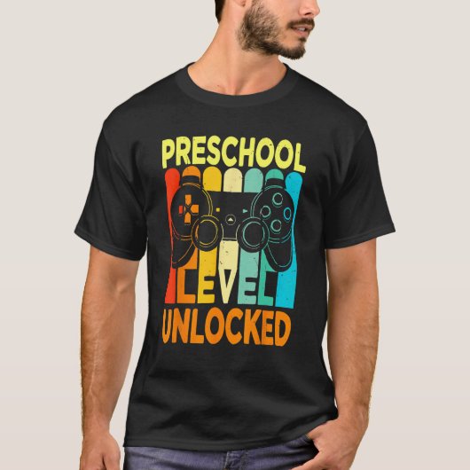 Hello Preschool Level Unlocked Video Game Back To  T-shirt (Voorkant)